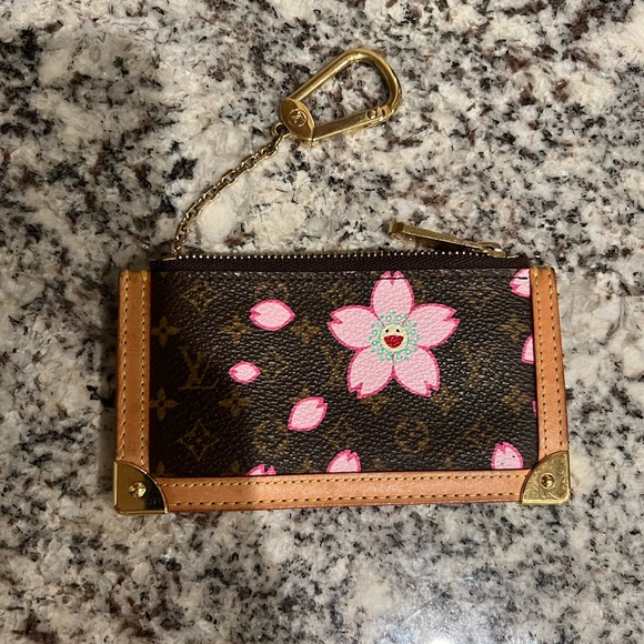 LOUIS VUITTON Monogram Cherry Blossom Pochette Cles Coin Purse - Picture 1 of 2